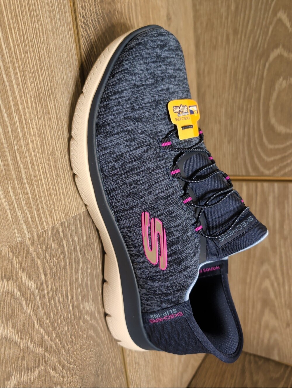 Skechers Hands Free Slip-ins Summits Dazzling Haze Navy Purple 8 Wide 149937W